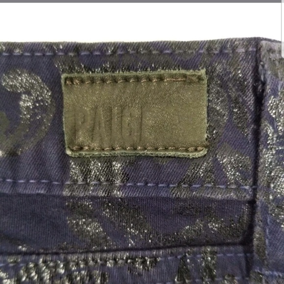 Paige Verdugo Ultra Skinny Jean's Textured Floral - Picture 5 of 6